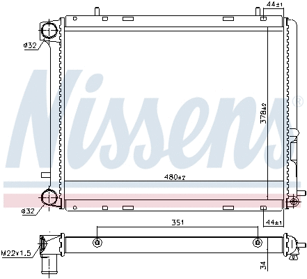 Radiator, engine cooling (698141)