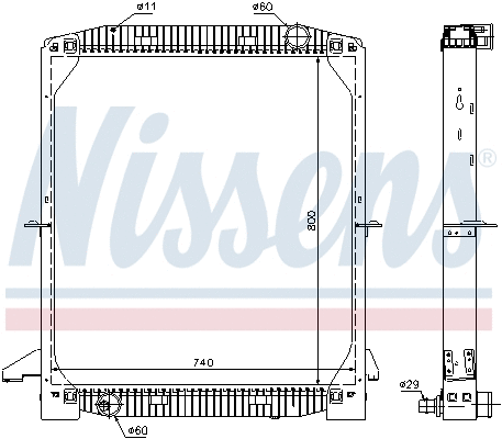 Radiator, engine cooling (62343A)