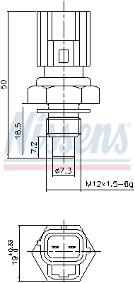 Sensor, coolant temperature