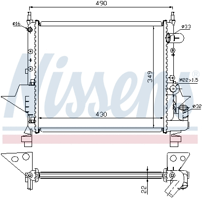 Radiator, engine cooling (691563)