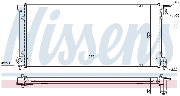 Radiator, engine cooling (691629)