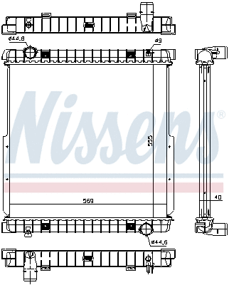 Radiator, engine cooling (63333)