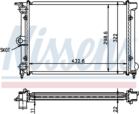 Radiator, engine cooling (690177)