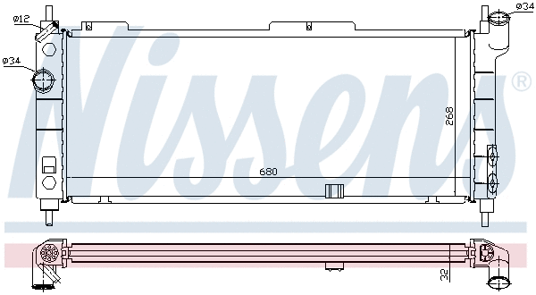 Radiator, engine cooling (697052)