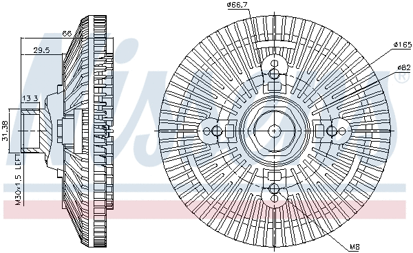 Clutch, radiator fan