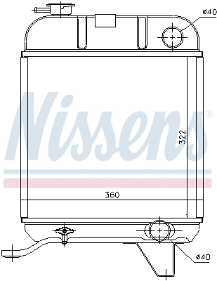 Radiator, engine cooling (63460)