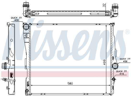 Radiator, engine cooling