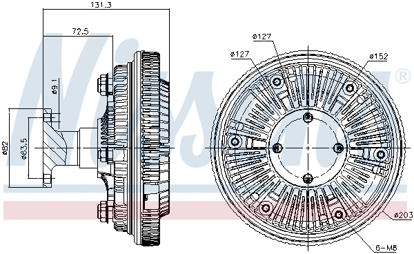 Clutch, radiator fan