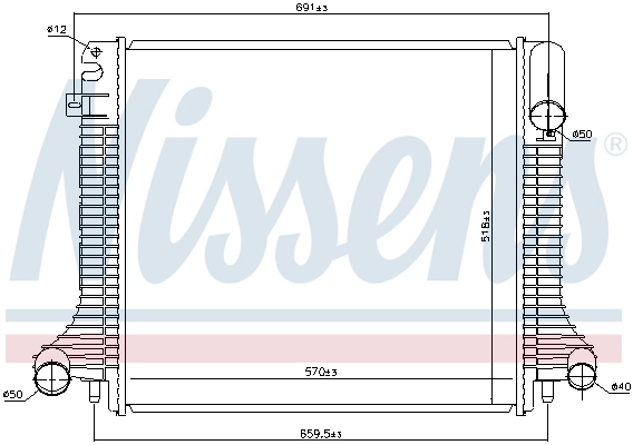 Radiator, engine cooling (62798)