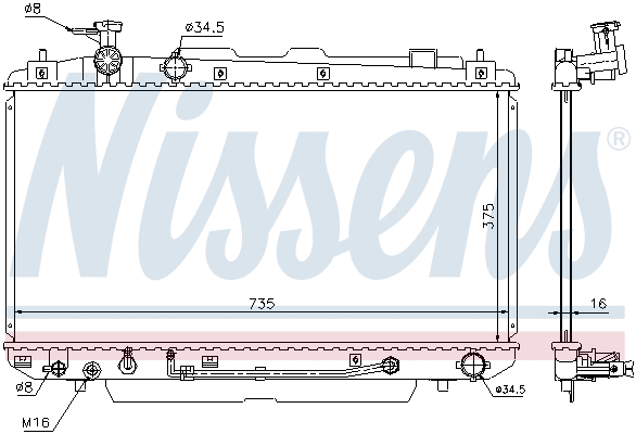 Radiator, engine cooling