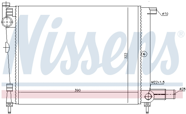 Radiator, engine cooling (61391)