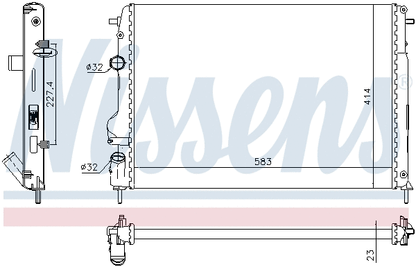 Radiator, engine cooling (691551)