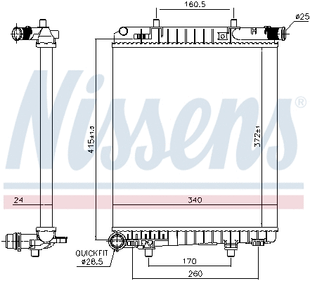 Radiator, engine cooling (691059)