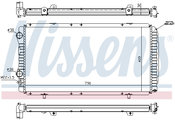 Radiator, engine cooling (691287)