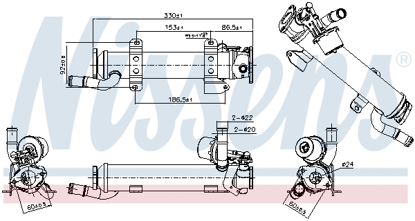 Cooler, exhaust gas recirculation
