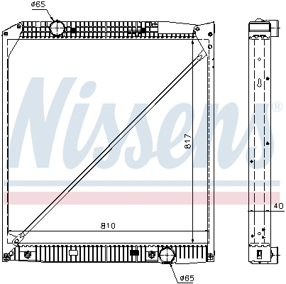 Radiator, engine cooling (62652A)