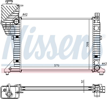Radiator, engine cooling