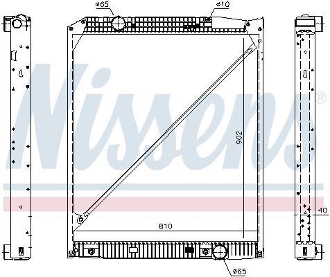 Radiator, engine cooling (62653A)