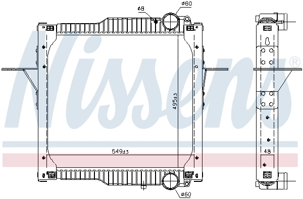 Radiator, engine cooling (63784)