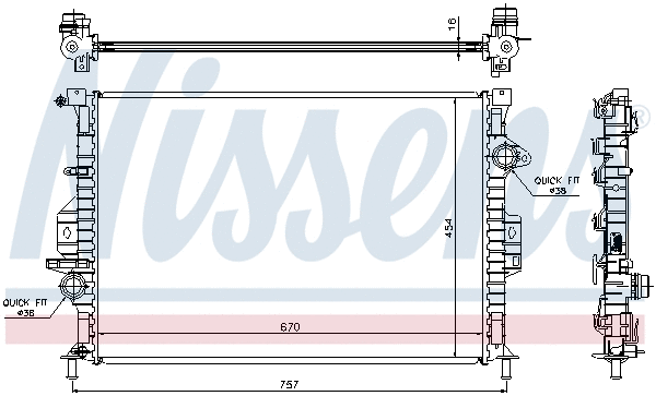 Radiator, engine cooling