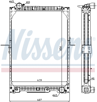 Radiator, engine cooling (62657A)