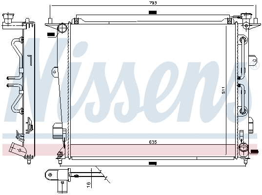 Radiator, engine cooling (675047)
