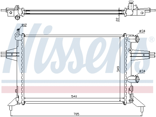 Radiator, engine cooling (697623)