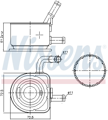 Oil Cooler, engine oil (91230)