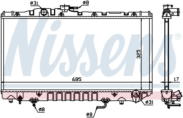 Radiator, engine cooling (647361)