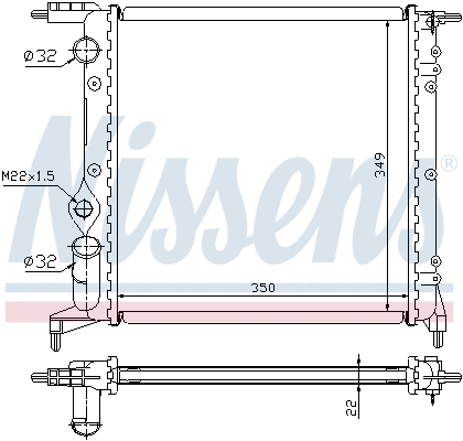 Radiator, engine cooling (696032)