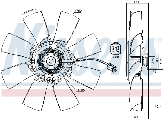 Clutch, radiator fan