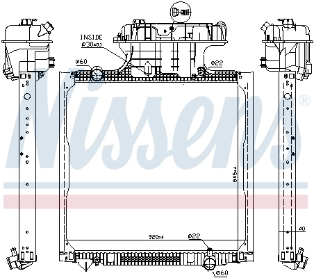 Radiator, engine cooling (67225)