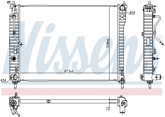 Radiator, engine cooling