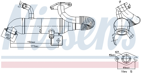 Cooler, exhaust gas recirculation (989408)