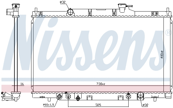 Radiator, engine cooling (68606)