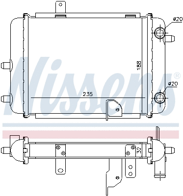 Radiator, engine cooling