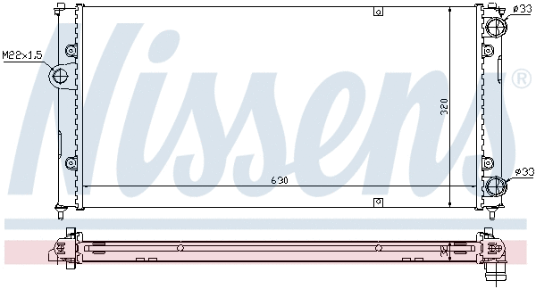 Radiator, engine cooling (695603)