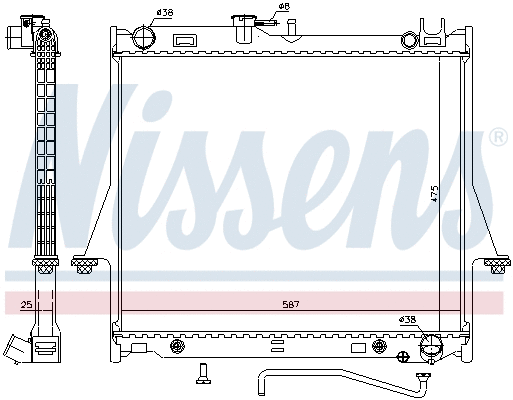 Radiator, engine cooling
