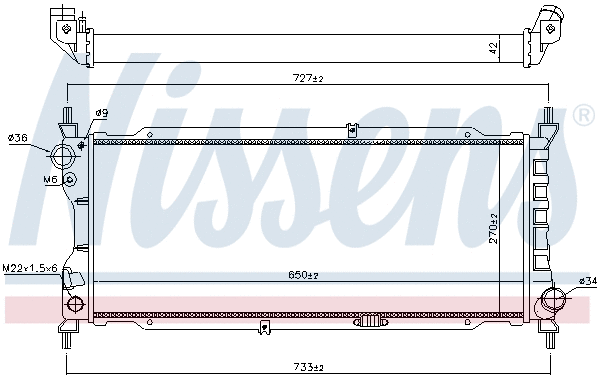 Radiator, engine cooling (694826)