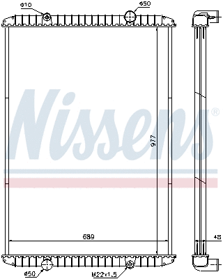 Radiator, engine cooling (637750)