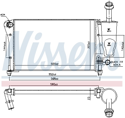 Radiator, engine cooling (696643)