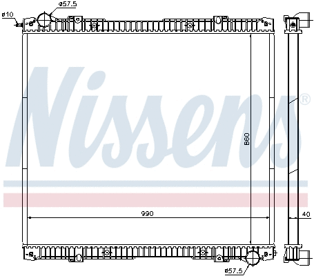 Radiator, engine cooling (640670)
