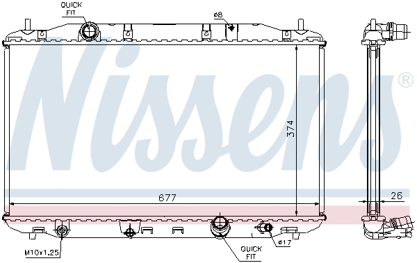 Radiator, engine cooling