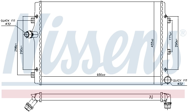 Radiator, engine cooling (692809)