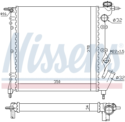 Radiator, engine cooling (699909)