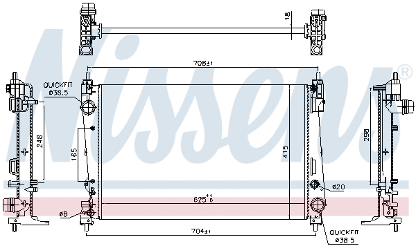 Radiator, engine cooling (693335)