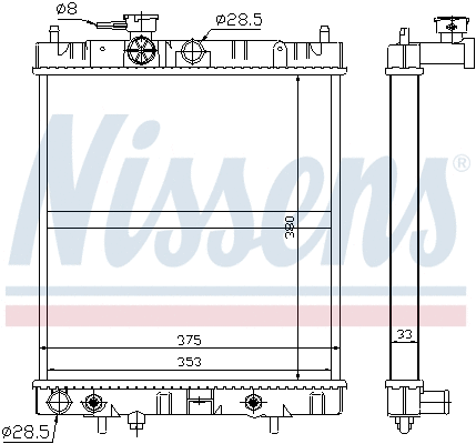 Radiator, engine cooling