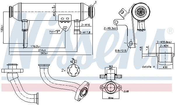 Cooler, exhaust gas recirculation (989283)