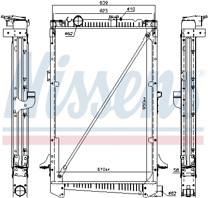 Radiator, engine cooling (61442A)