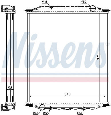 Radiator, engine cooling (628780)